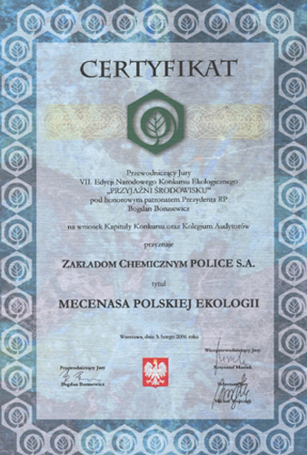 2006. Mecenas Polskiej Ekologii